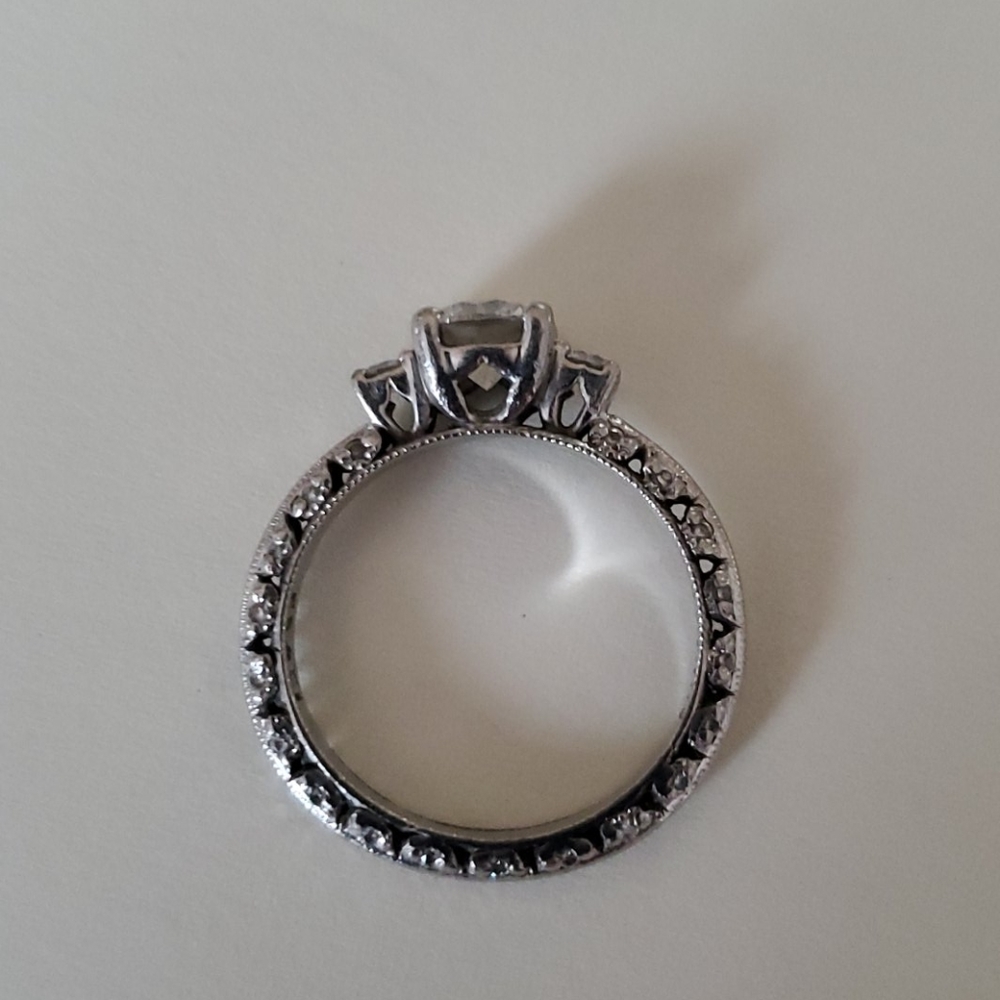 Tacori Platinum and Diamond Ring size 7 - Picture 2 of 7